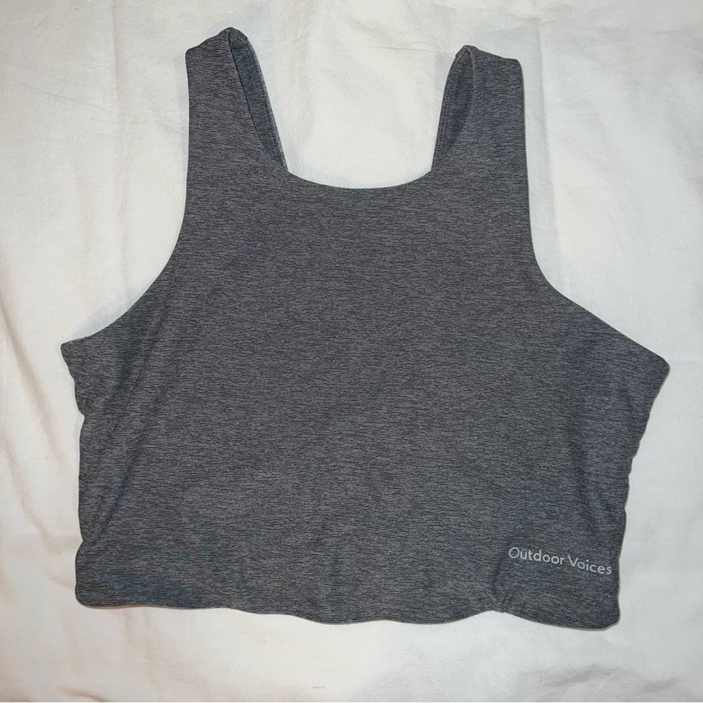 Grey Outdoor Voices Venus Crop Top